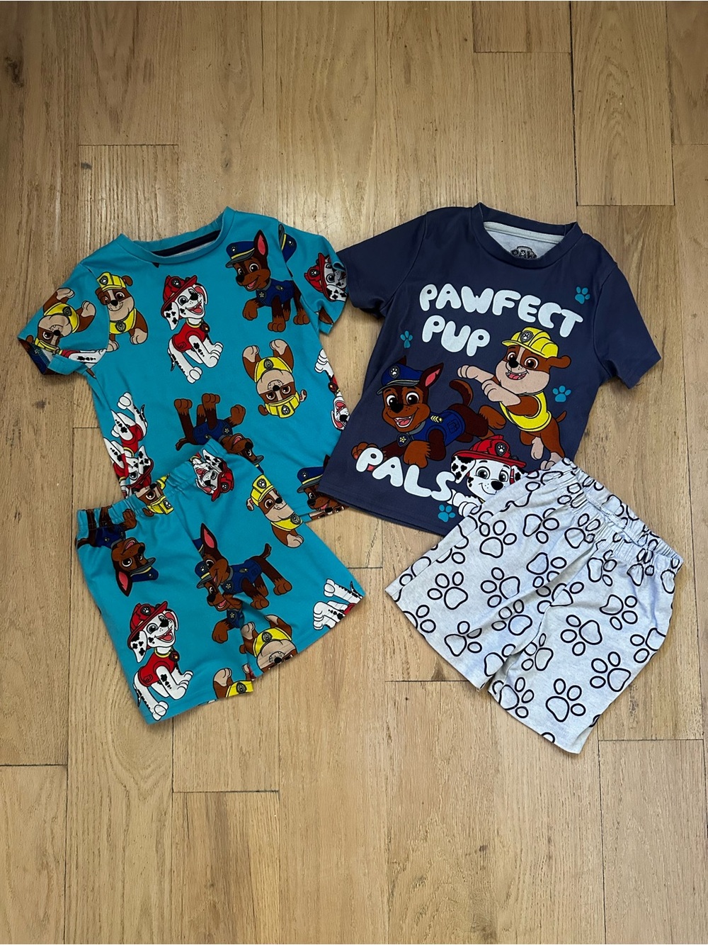 Paw Patrol Two-Pack Kids Pajama Sets in Teal & Navy